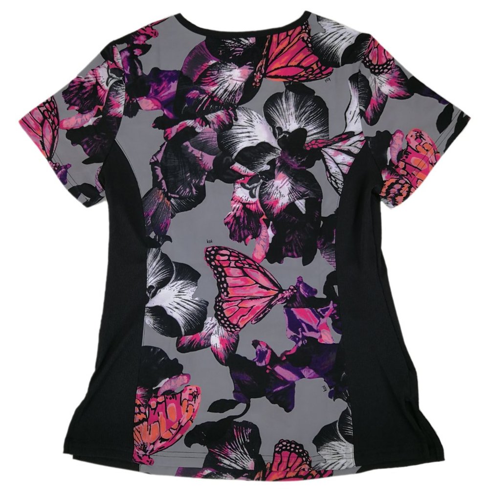Koi Scrub Top 385PR-ODB Orchid Bloom Raquel - Picture 3 of 9